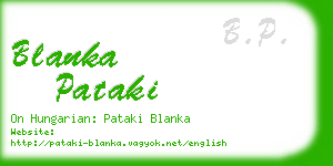 blanka pataki business card